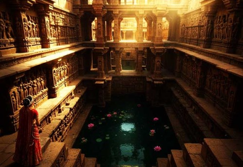 Puits de la reine - Un puits à degrés exceptionnel, témoin du savoir-faire remarquable de l'Antiquité.